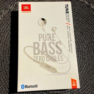 JBL TUNE 205BT In-Ear Wireless Headphones - White